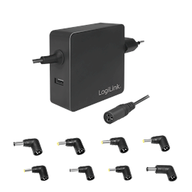 ნოუთბუქის დამტენი Logilink PA0214, 70W, 5V 2.1A, USB-A, Universal, Black